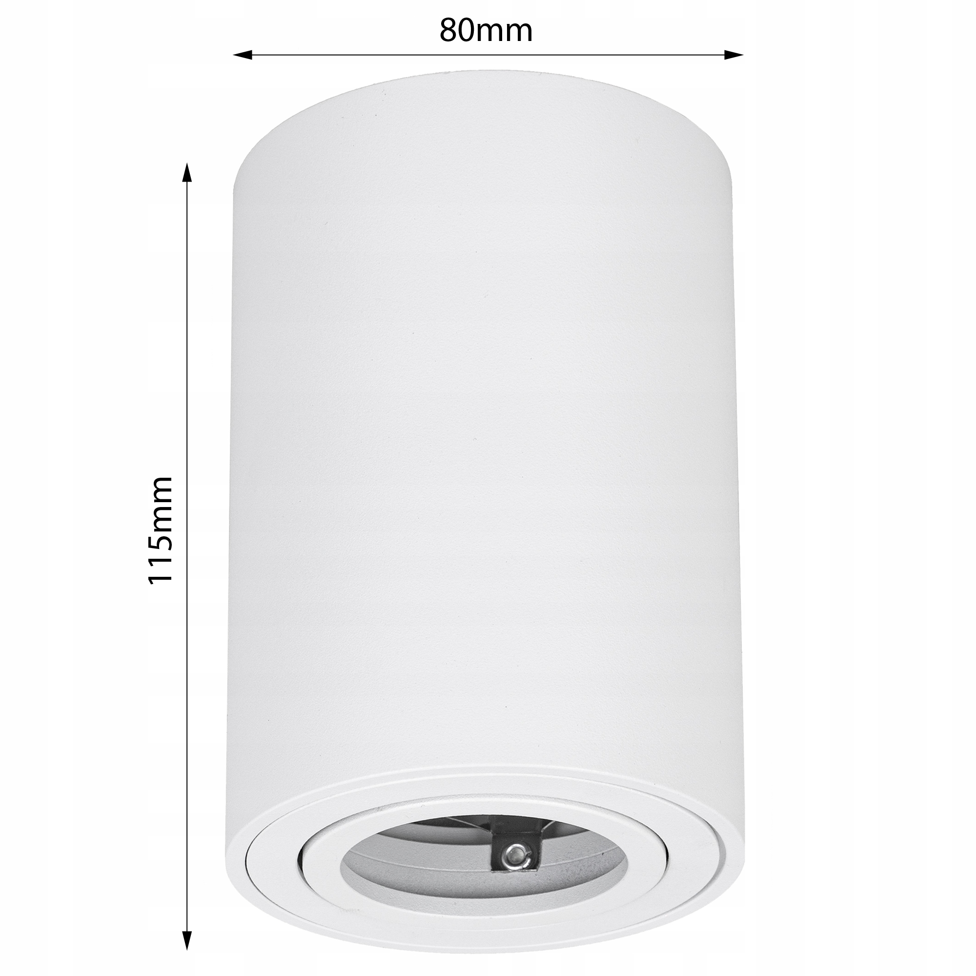 Oprawa halogenowa natynkowa TUBA LED GU10 Ruchoma BIAŁA do pokoju SPOT Rodzaj spot