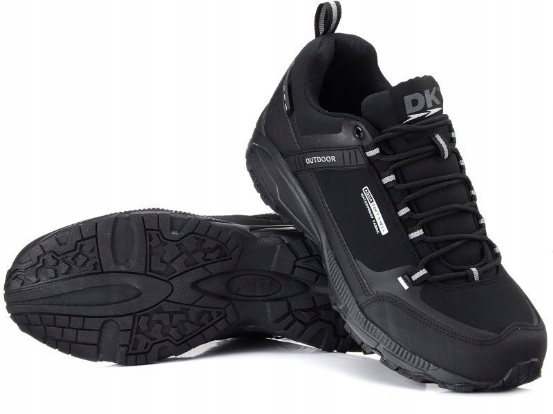 Buty męskie trekkingowe softshell impregnowane DK 1096 Predator czarne 44 Rozmiar 44