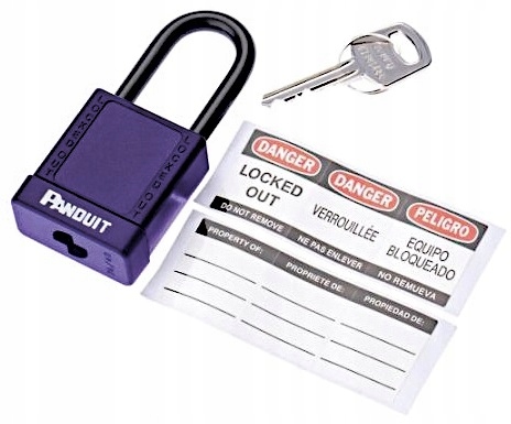 PANDUIT Kłódka LOTO Lockout PURPLE stalowa 40mm Kod producenta PSL-8PU