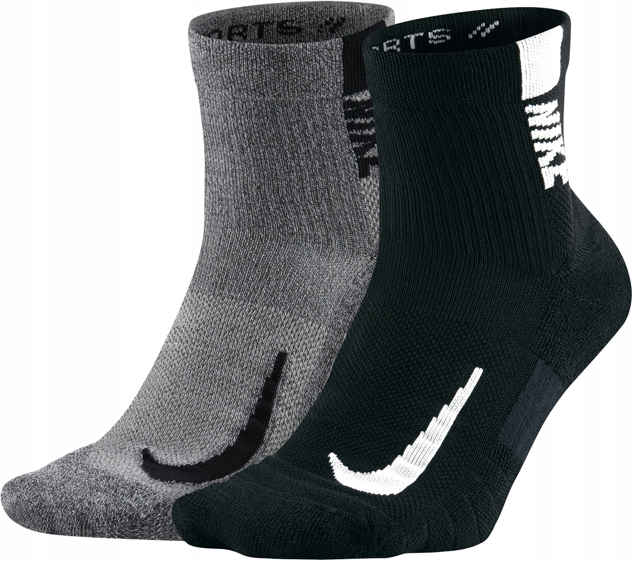 Skarpety do biegania Nike Multiplier Ankle Socks, 2 pary, rozmiar M