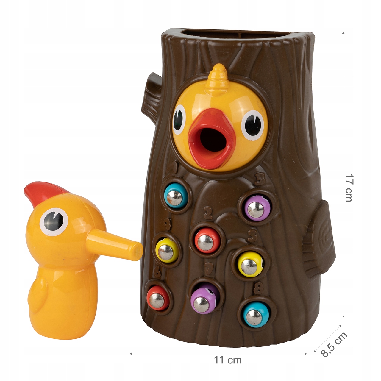 DZIĘCIOŁ I ROBACZKI GRA ZRĘCZNOŚCIOWA MAGNETYCZNA DLA DZIECI CAŁEJ RODZINY Stan opakowania oryginalne