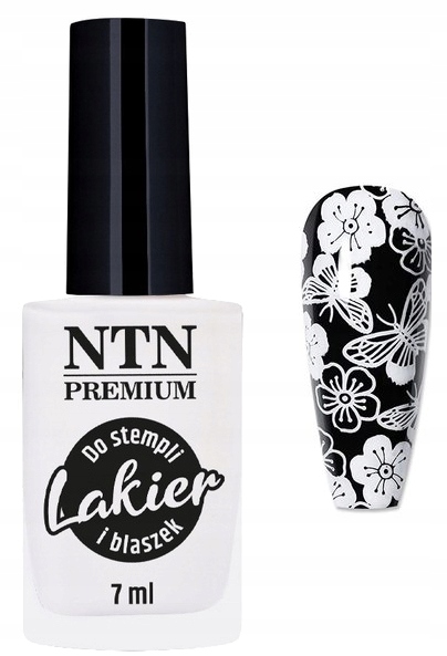 

Lakier do stempli i blaszek Ntn Premium Biały 7 ml