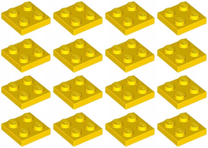 

Lego 3022 Płytka 2x2 żółta Nowa (10g) 16 szt.