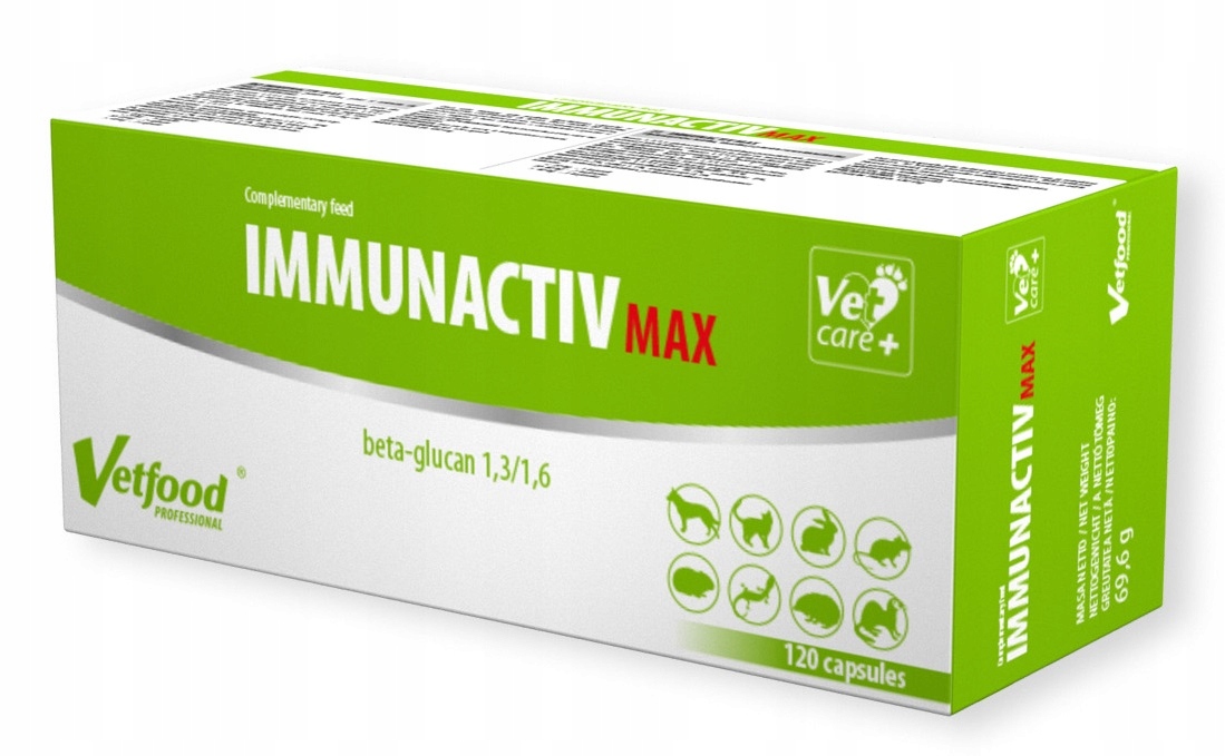 Levně Vetfood Immunactiv Max 120 kapslí. Odolnost
