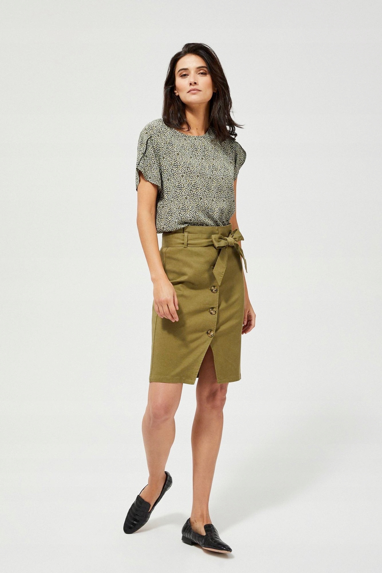 

Moodo Spódnica lyocell L-SC-3405 Olive; Xs