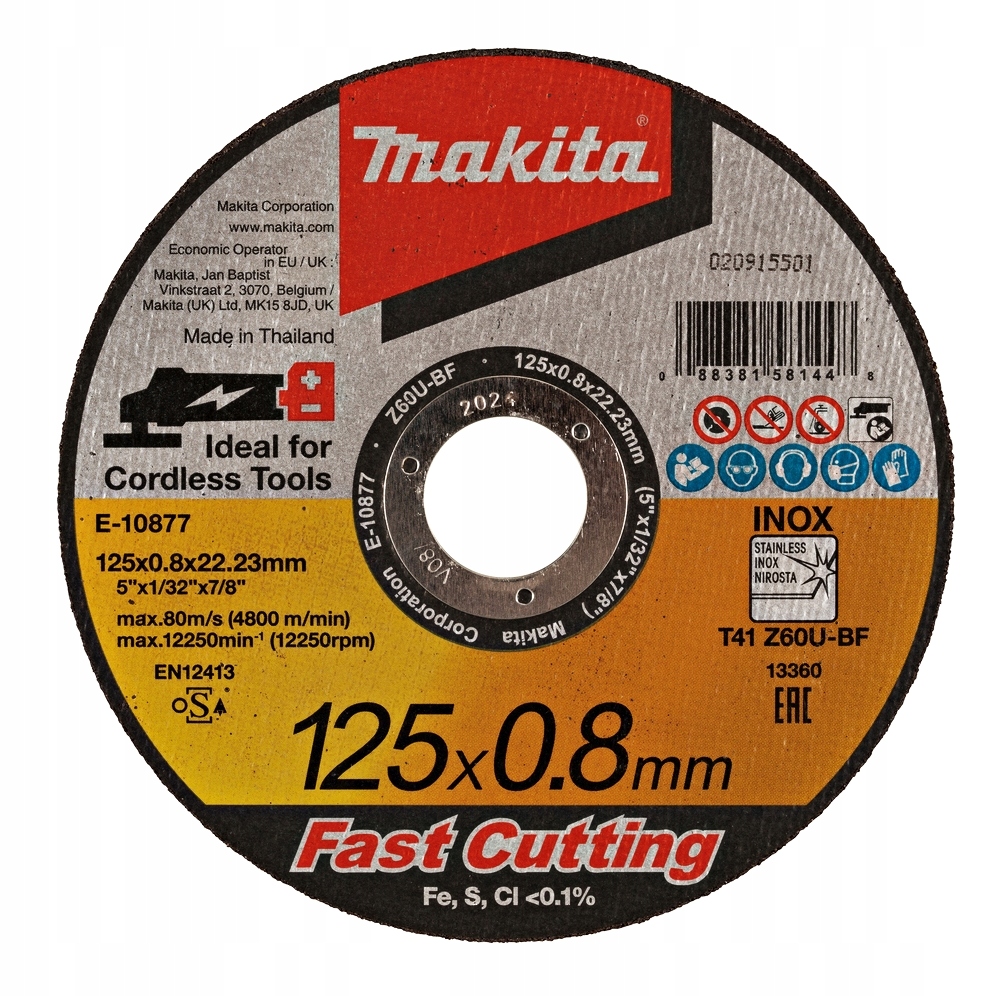 

Tarcza tnąca Makita E-10877 125 x 0,8 x 22,23 mm