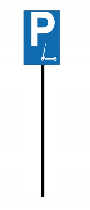 TABLICZKA ZNAK PARKING DLA HULAJNÓG 30x20 150cm