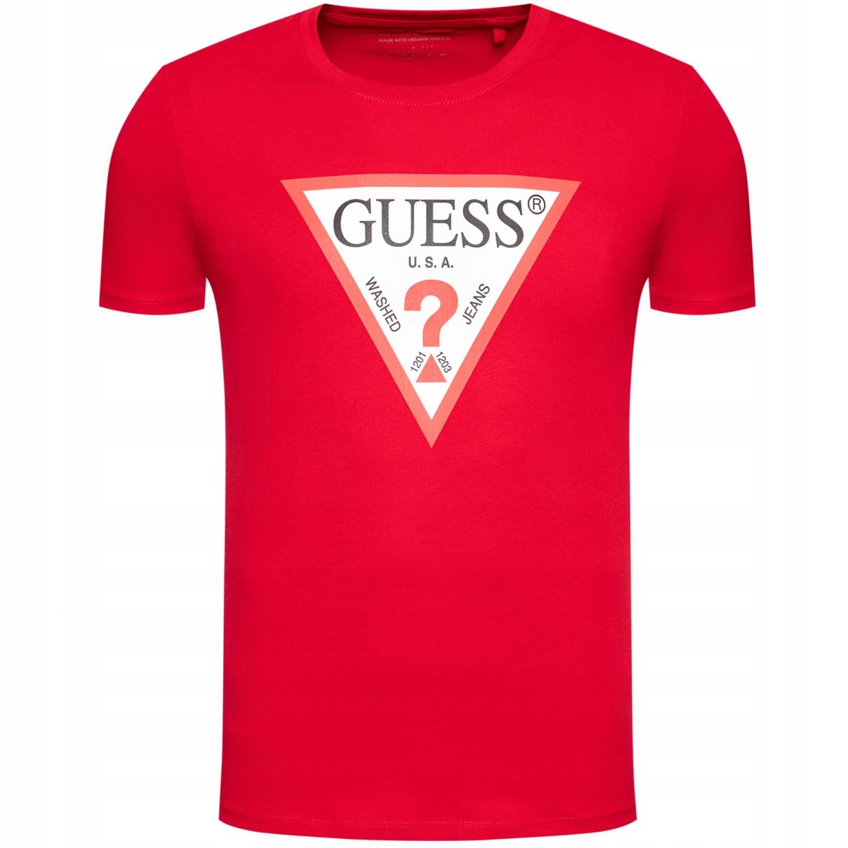 

Guess t-shirt męski czerwony logo oryginał L