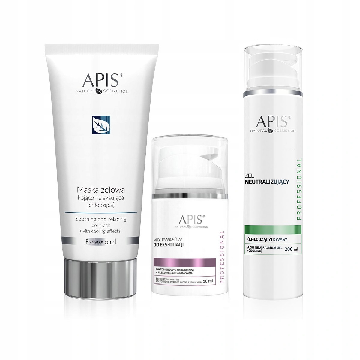 APIS ZESTAW KWAS LAKTOBIONOWY NEUTRALIZATOR MASKA ŻELOWA