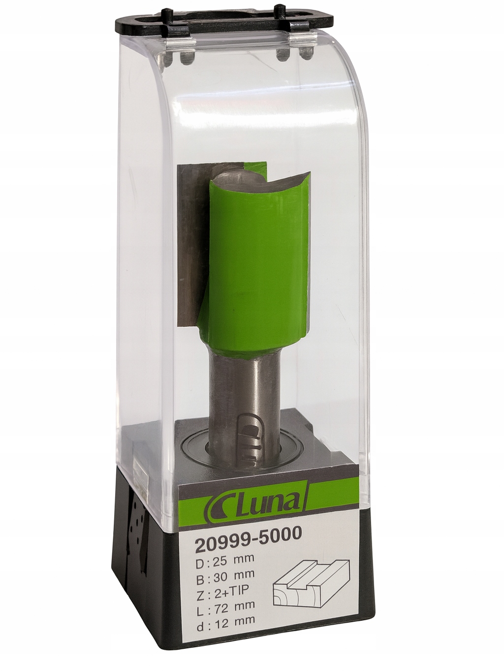 Fréza pro drážky 25 mm H30 mm délka 75 mm stopka 12 mm Luna