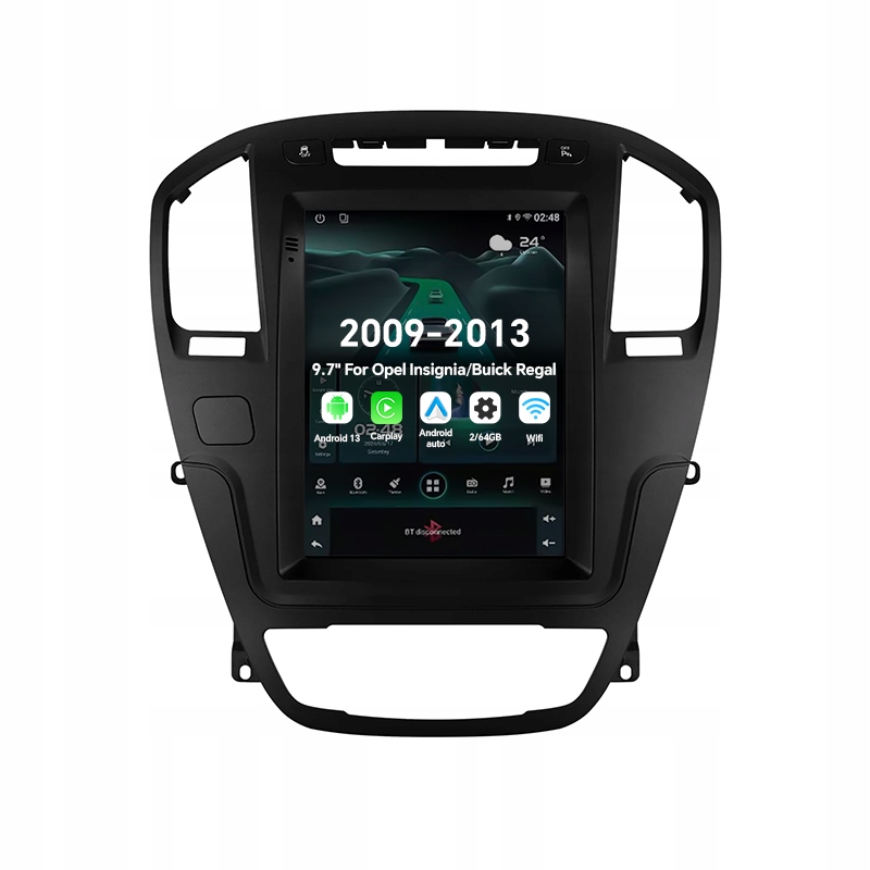 9,7" 2Din autorádio s Androidem 13 pro Opel Insignia Buick Regal 2009-2013
