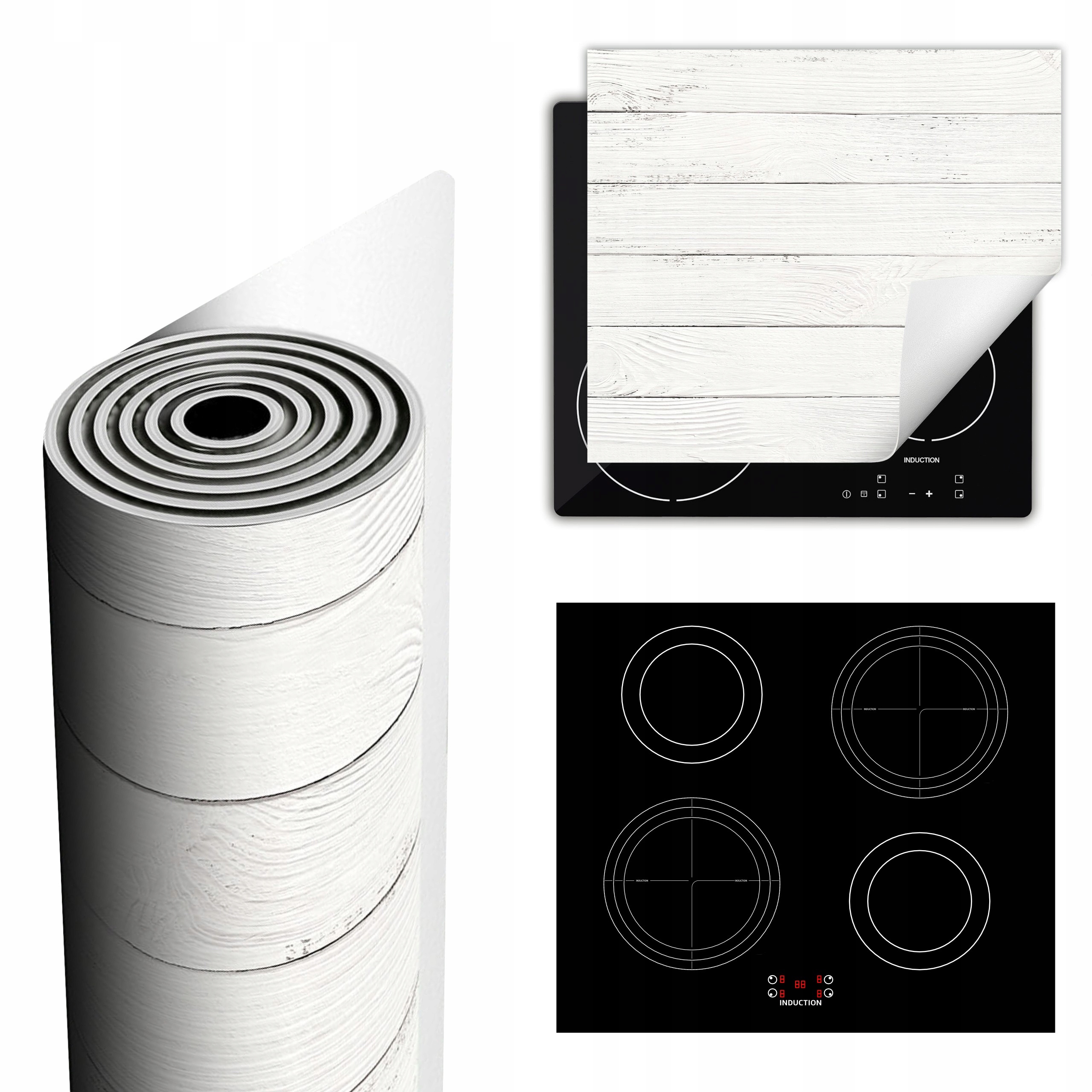 Ochranná Podložka Na Sporák Má Více Místa 60x52 bílé dřevo