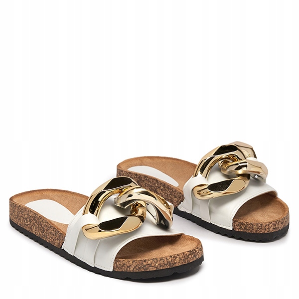 

Białe Klapki Damskie Eko Skórzane Fixci 39