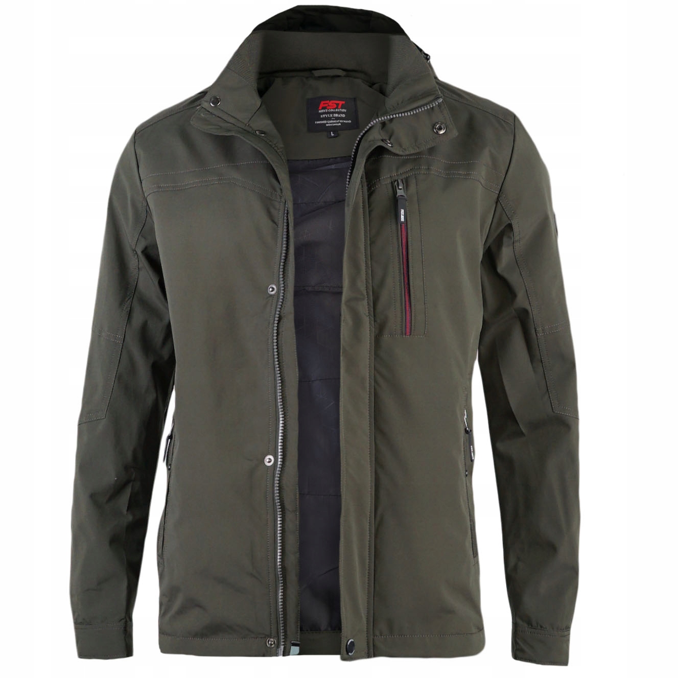 Pánská elegantní přechodová bunda Jaro s kapucí khaki Fst MP169 M