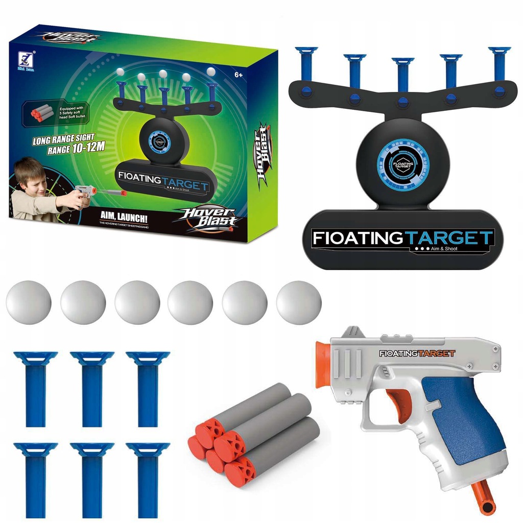 LEWITUJĄCE CELE TARCZA PISTOLET NA STRZAŁKI NERF Rodzaj pistolety