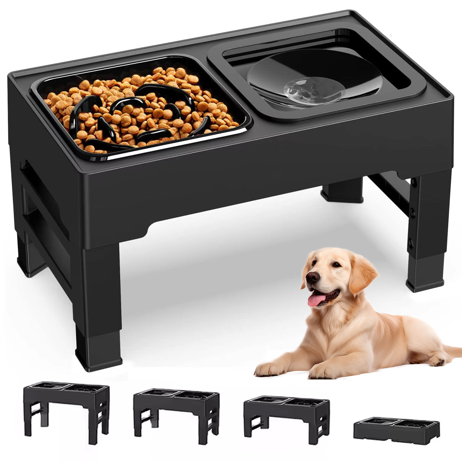 Levně Miska Na Pití A Pomalé Jídlo Pro Psa Kočku Podstavec Pod Misky