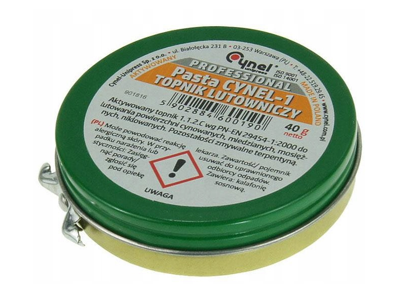 

Cynel Pasta Topnik Lutowniczy CYNEL-1 40G