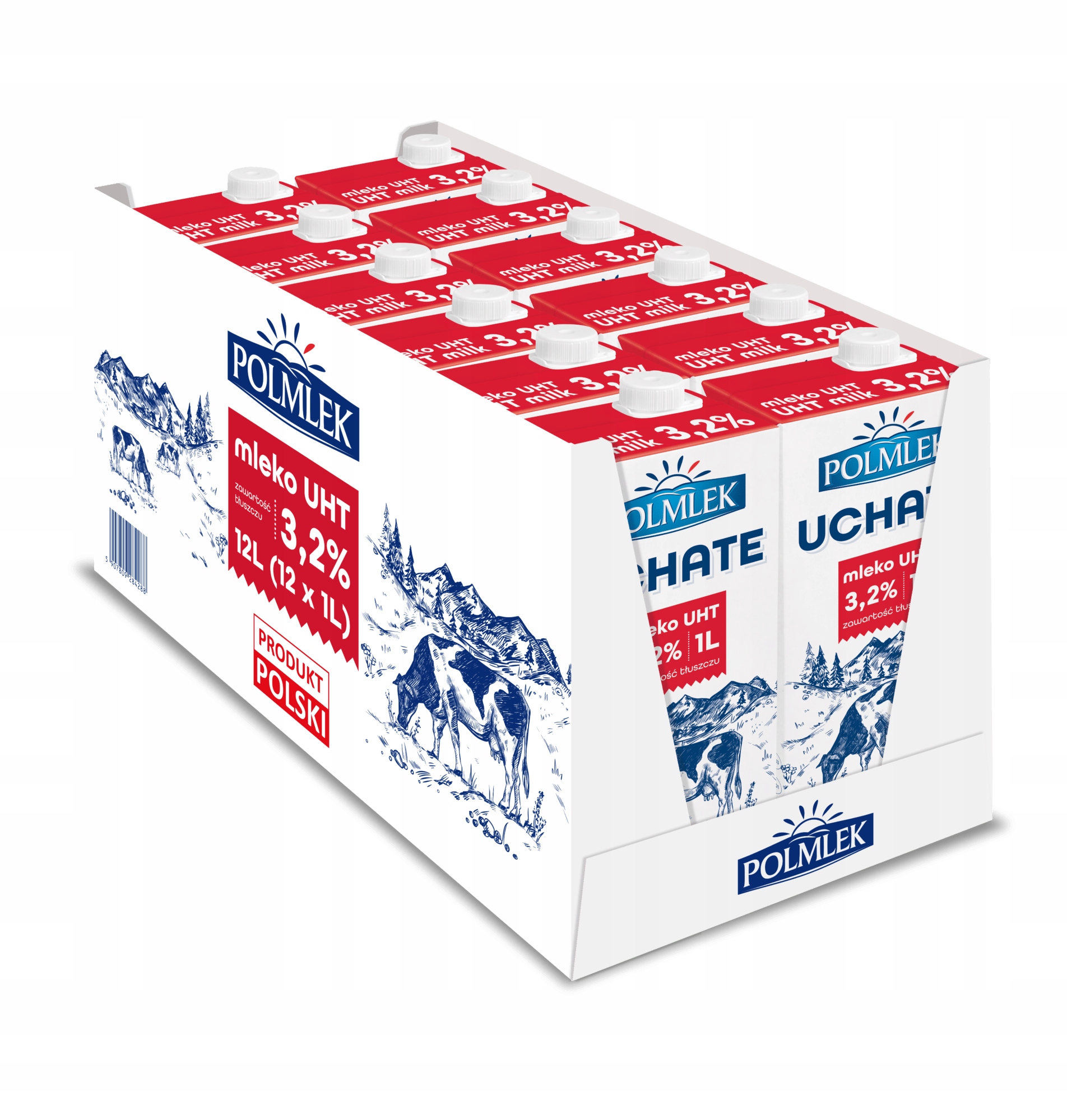 Levně Mléko Uchate Polmlek 3.2 1 litrů polské Uht svařování