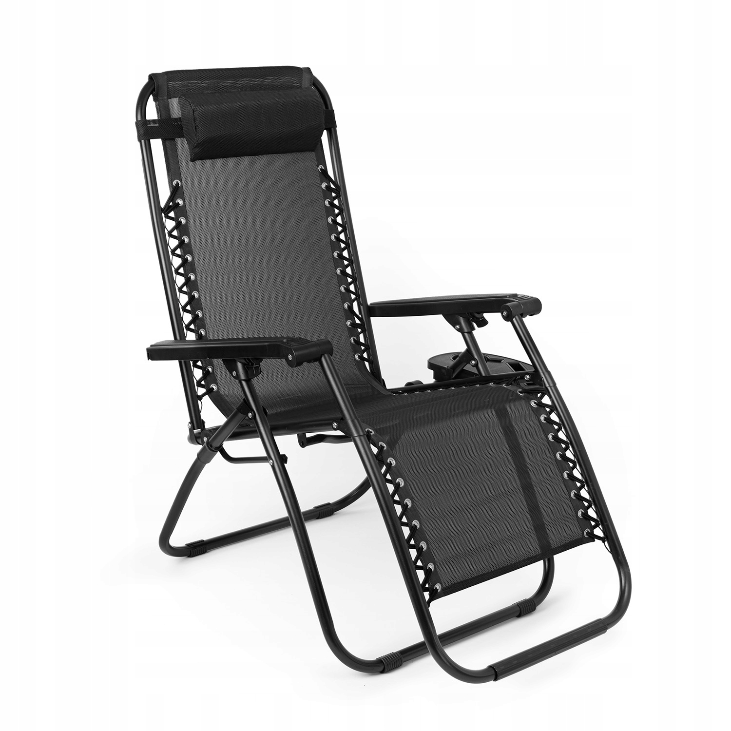 KRZESŁO TURYSTYCZNE KEMPINGOWE SKŁADANE LEŻAK OGRODOWY PLAŻOWY Z ZAGŁÓWKIEM Rodzaj z oparciem