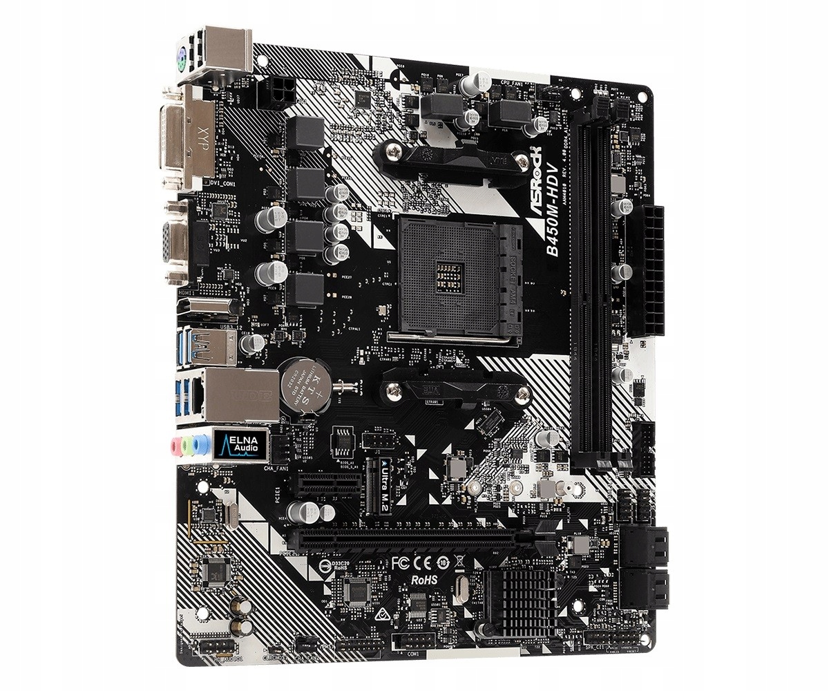 Základná doska ASRock B450M-HDV R4.0 AM4 DDR4 Micro ATX M.2 SATA III HDMI Chipset AMD B450