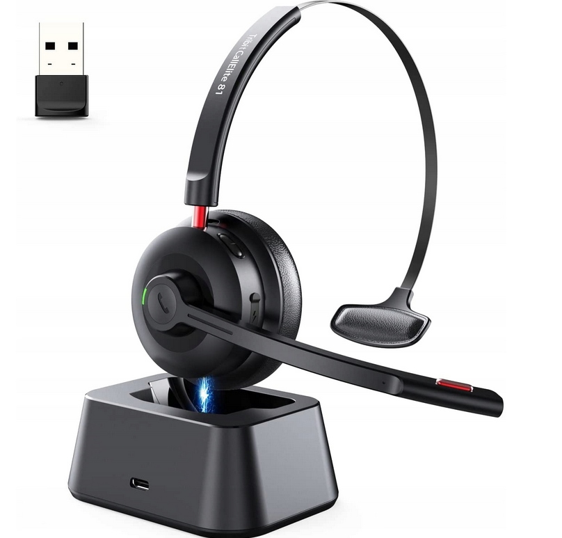 SŁUCHAWKI BEZPRZEWODOWE TRIBIT MIKROFON LEKKIE BT