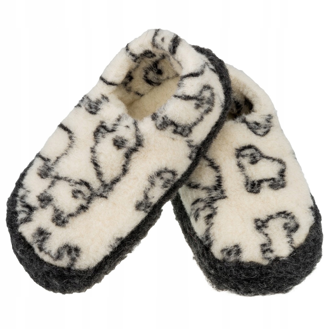 PANTOFLE 100% WEŁNIANE NISKIE Z PIĘTĄ, MERYNOS, 39-40 Marka inna