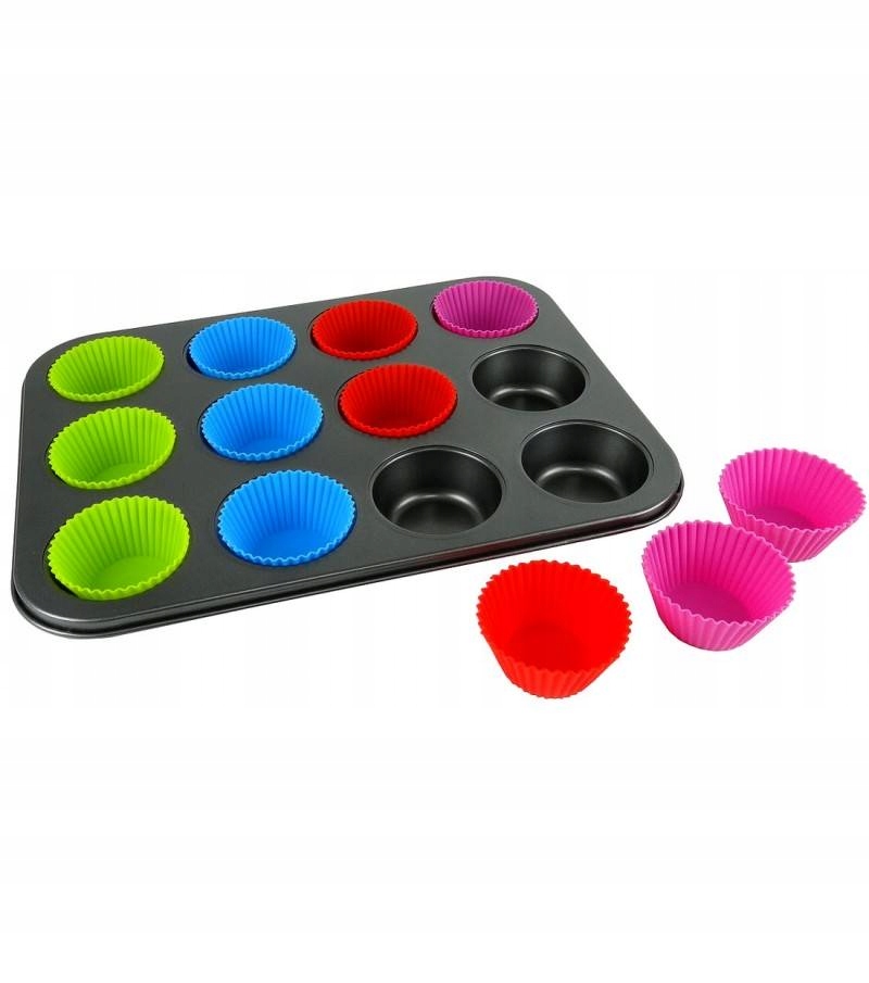 

Forma Do Muffinek Z Wkładami Silikonowymi KH-4188