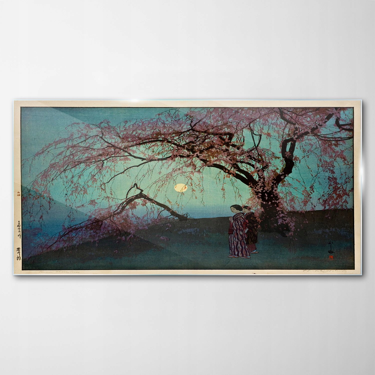 

Obraz na Szkle Dekor Japonia Księżyc Drzewa 120x60