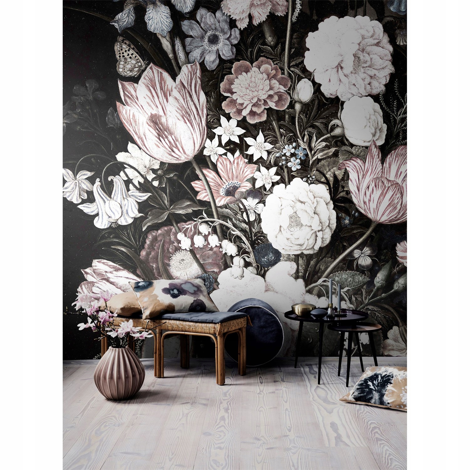 

Foto tapeta samoprzylepna Vintage kwiaty 250x104cm