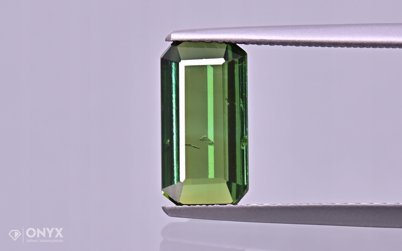 Turmalín Verdelit fazetovaný oktagon 11x6 mm