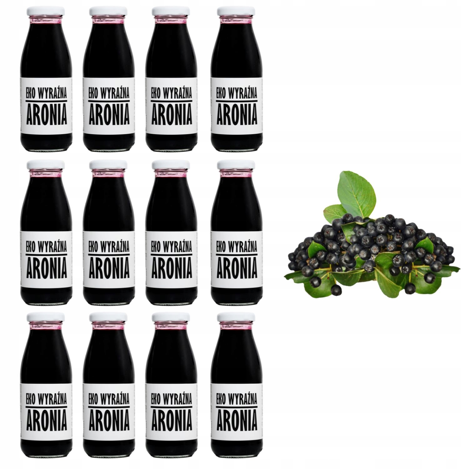 Ekologiczny sok aronia 100% aroniowy Nfc sok z aronii 12x250ml naturalny