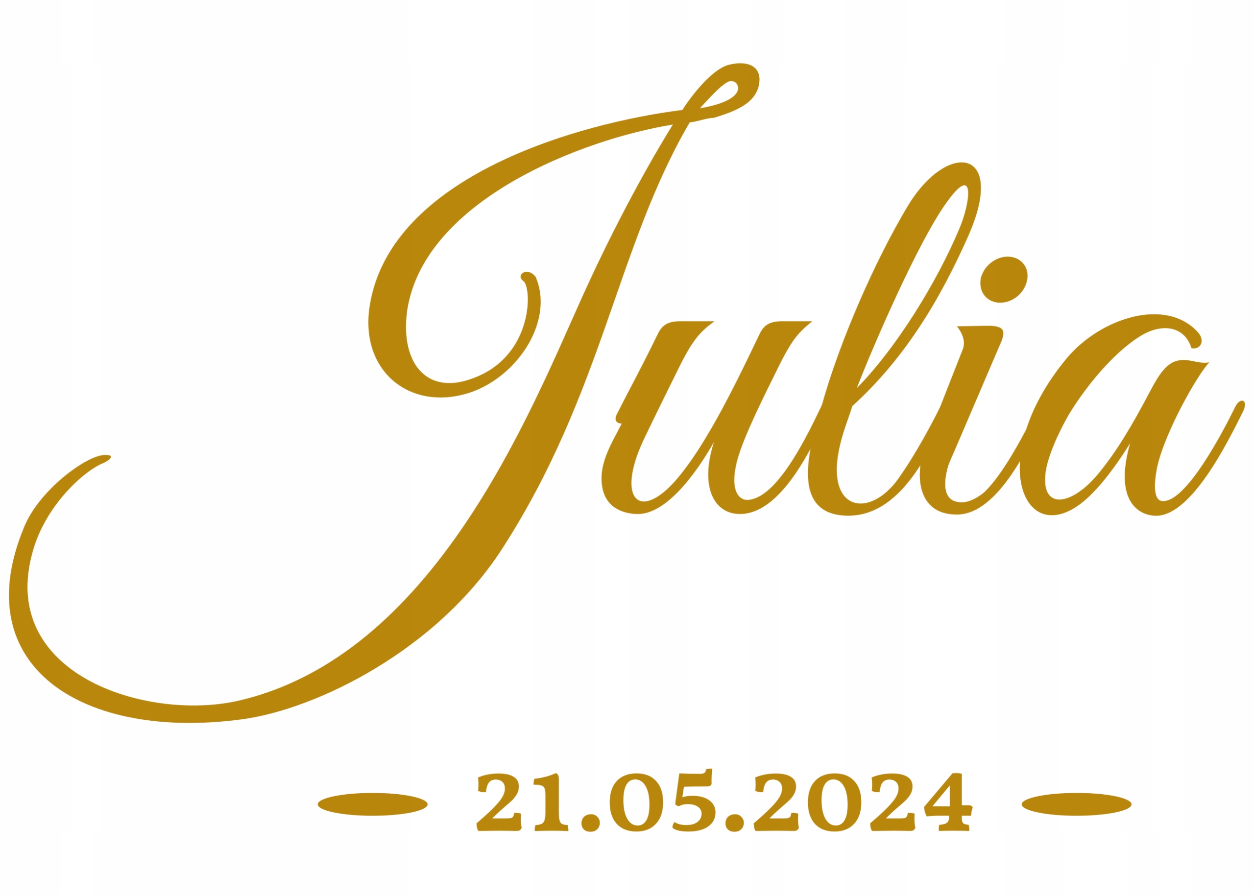 naklejka na tablicę powitalną Imię i Data 45cm Kod producenta COMMID01