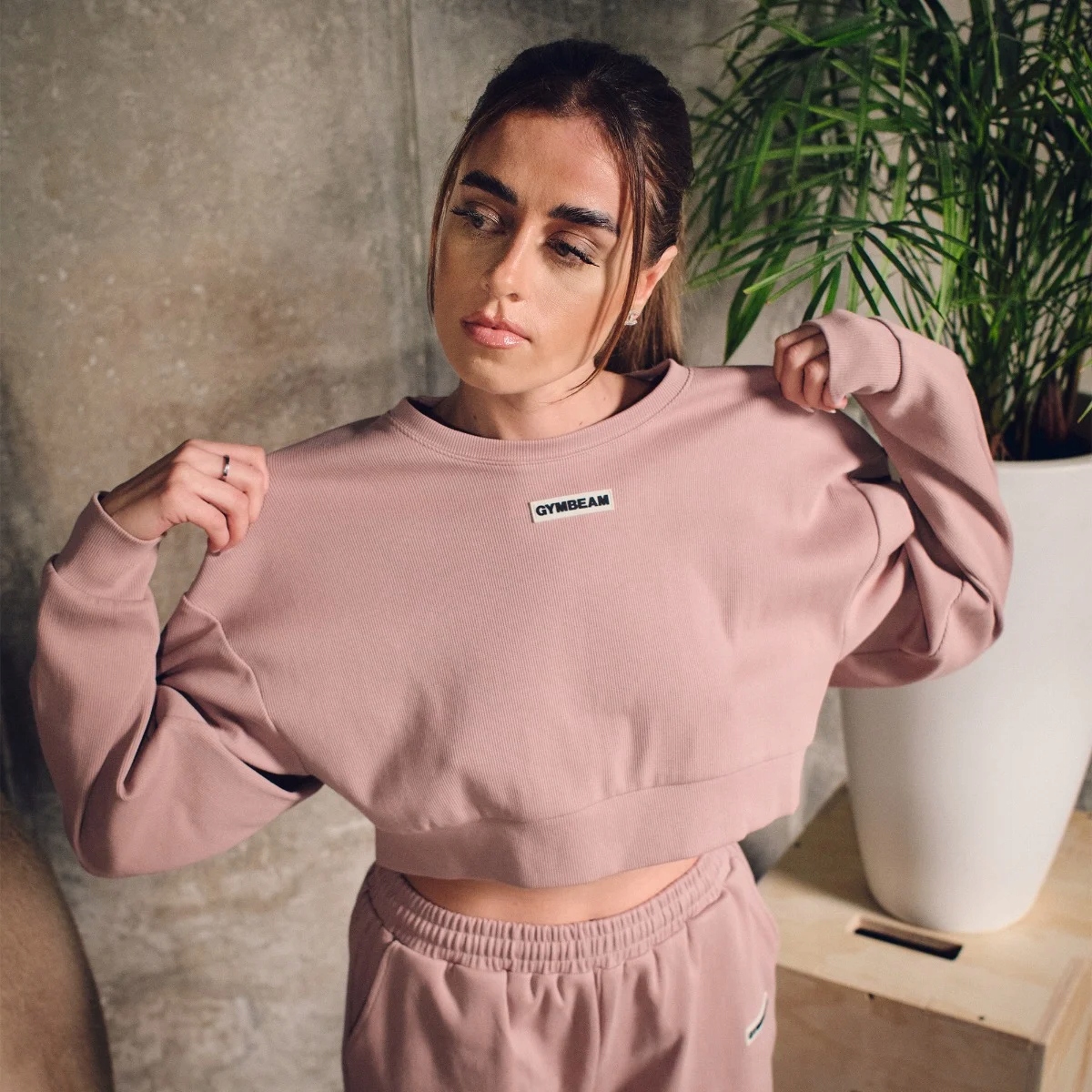 GymBeam Damska bluza Aura Cropped Roux M