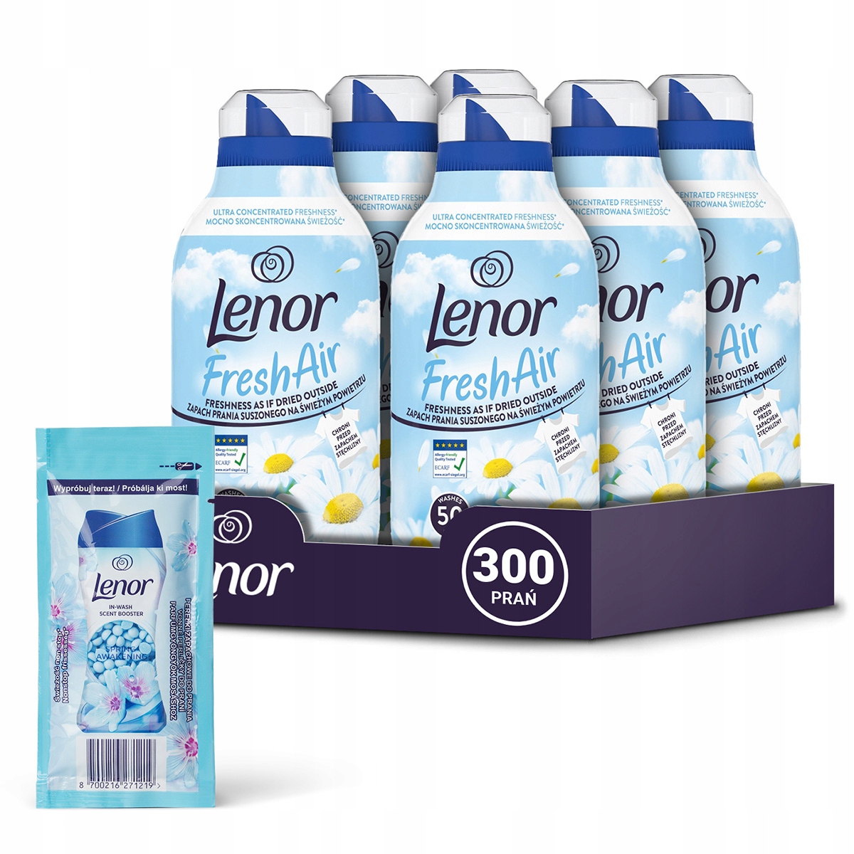 Lenor Fresh Air Sensitive płyn do płukania, 300 prań 6x700ml