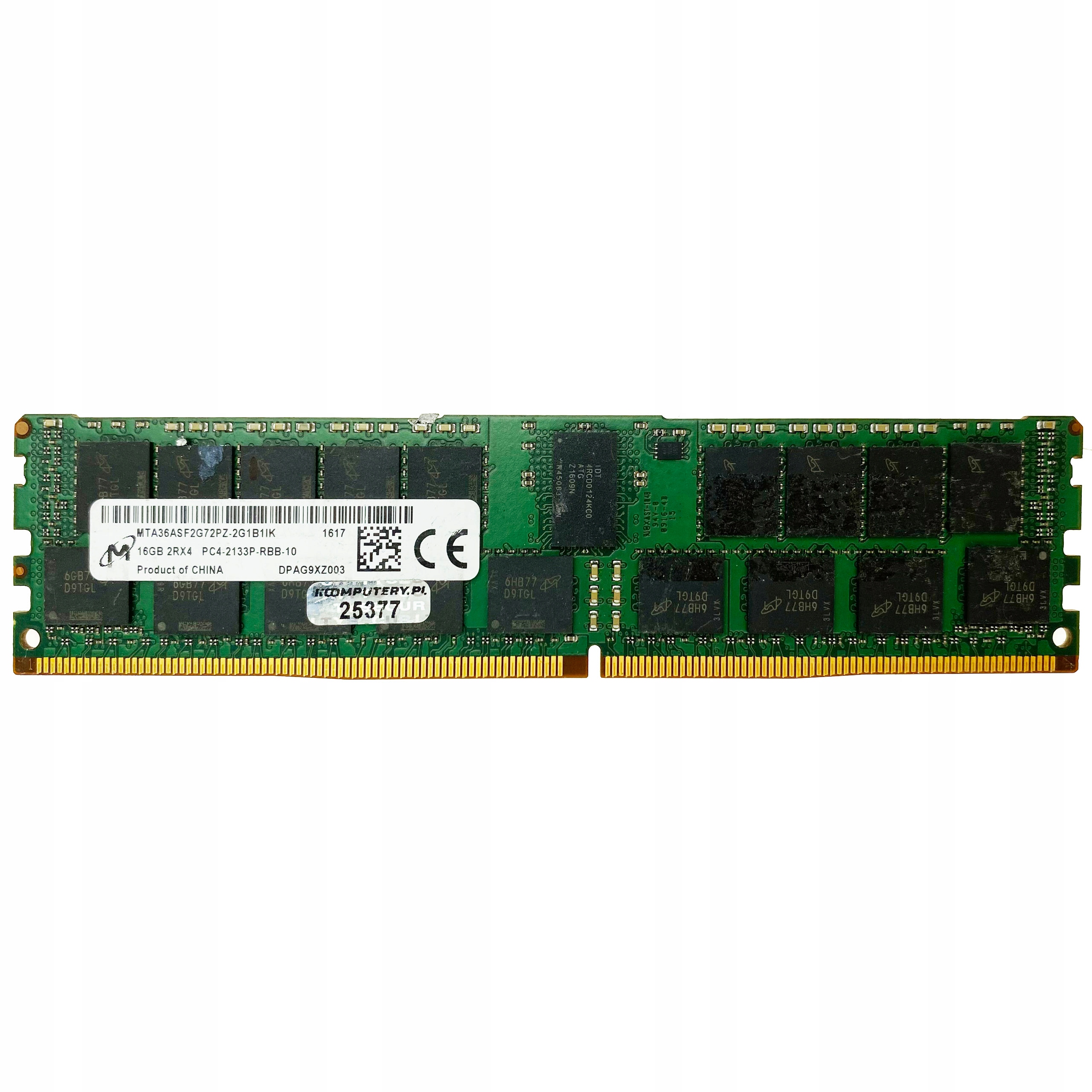 Micron製メモリ16GB DDR4-2133MHz ECC ×4枚 Micron 2133 16gb Ddr4 - Niska cena na Allegro