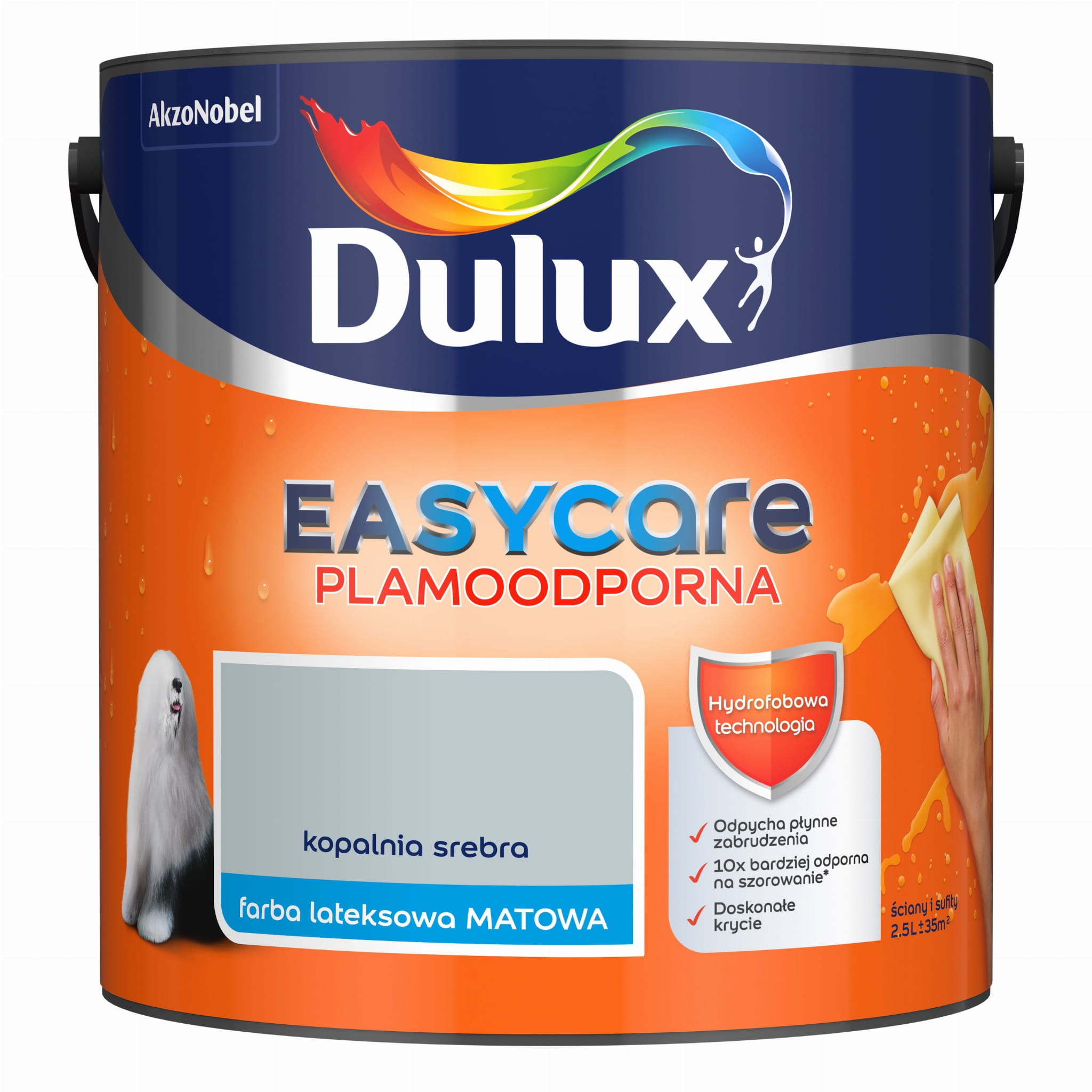 Farba Lateksowa DULUX EASYCARE KOPALNIA SREBRA 2,5