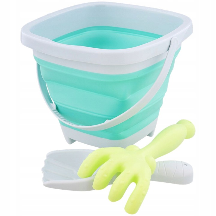 

Zestaw Do Piasku Wiaderko Składane Łopatka Grabki