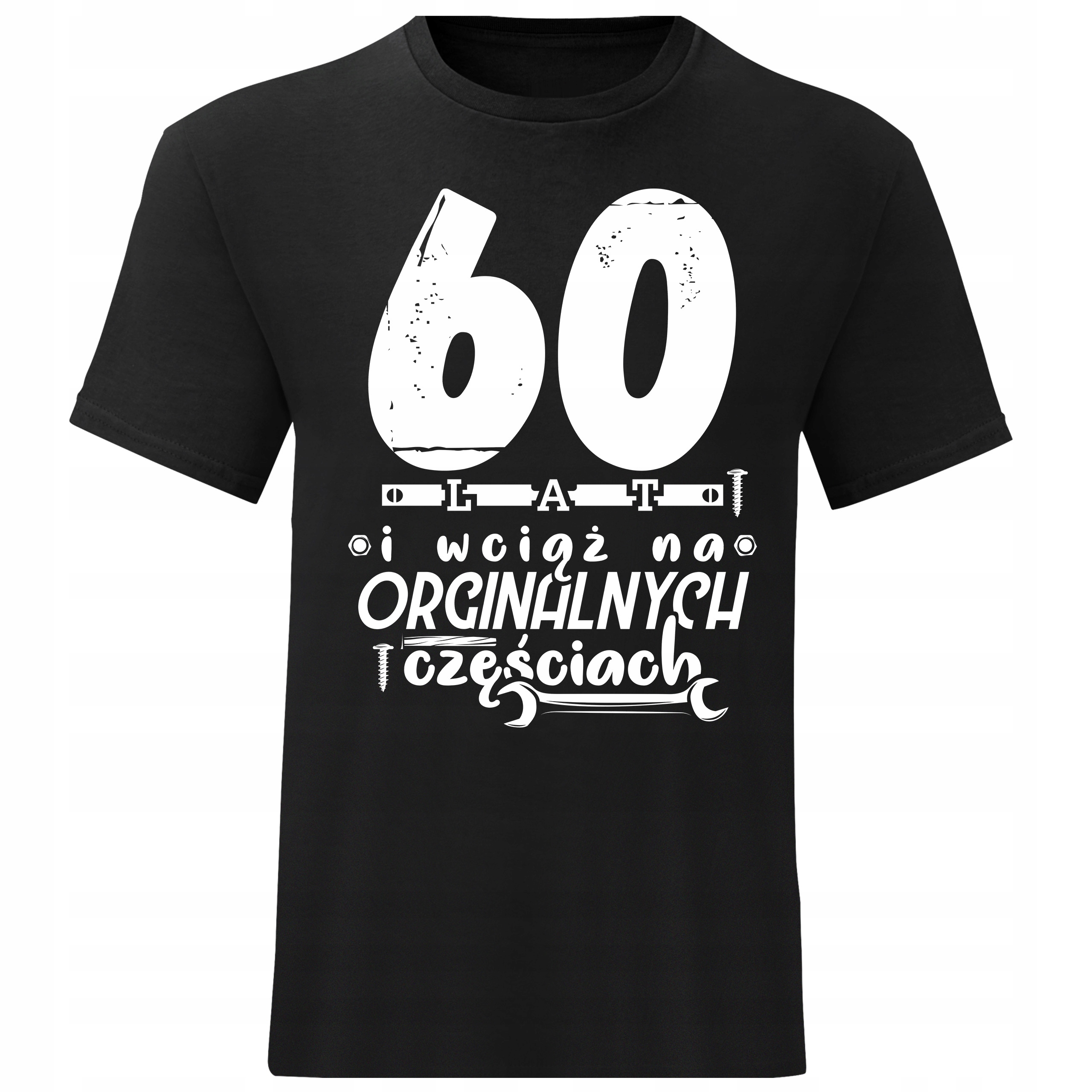 

Męski T-shirt Urodzinowy 60 Lat Prezent Roz. XXL