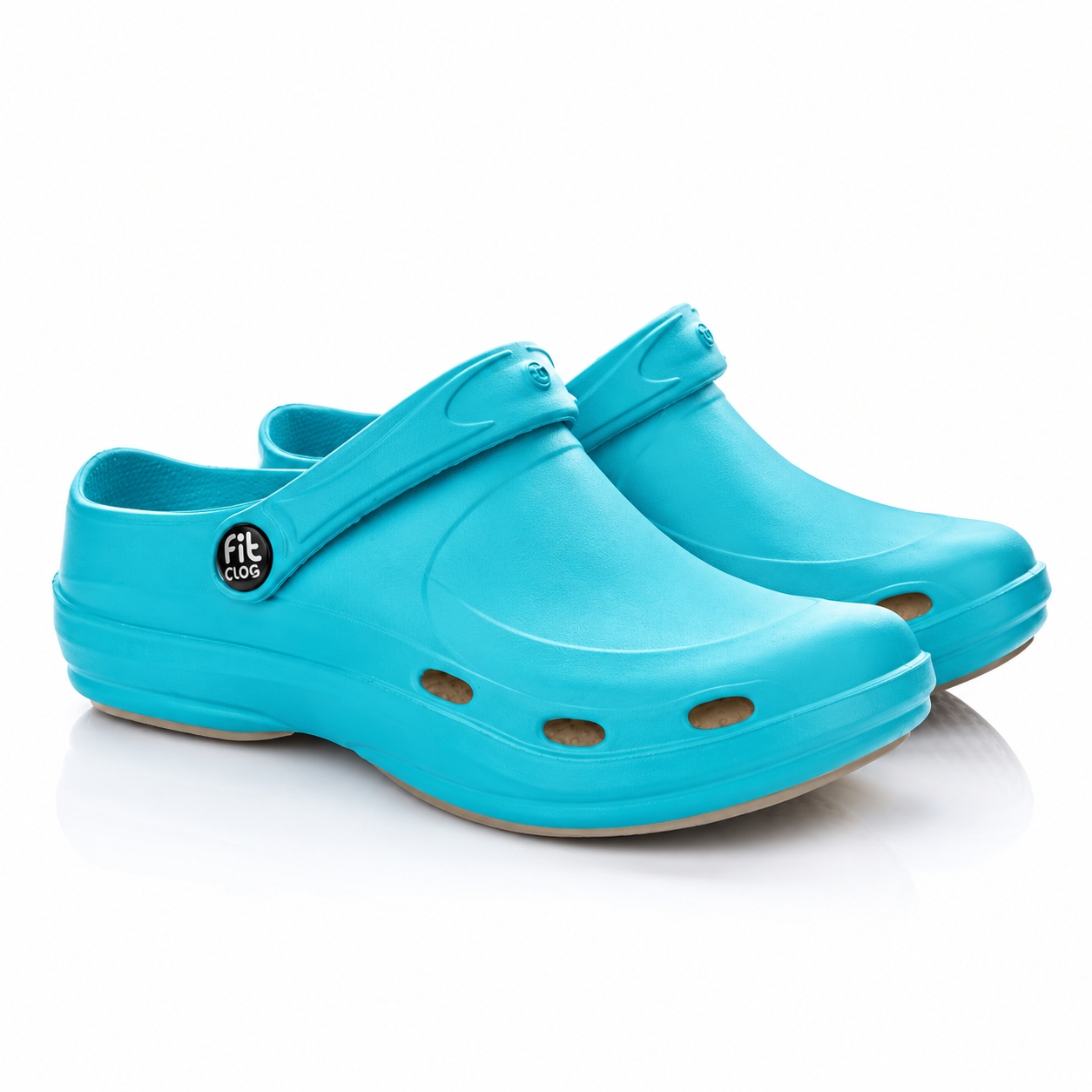 Klapki FitClog turkusowe r. 36