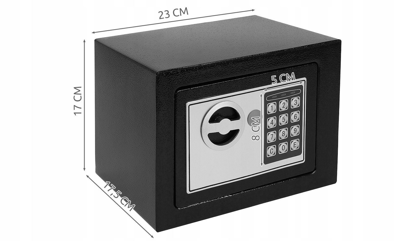 SEJF PANCERNY ELEKTRONICZNY CZARNY Kolor czarny