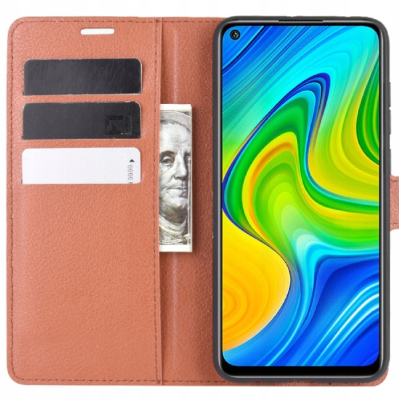 

Etui Z Klapką Portfel Litchi Do Redmi Note 9