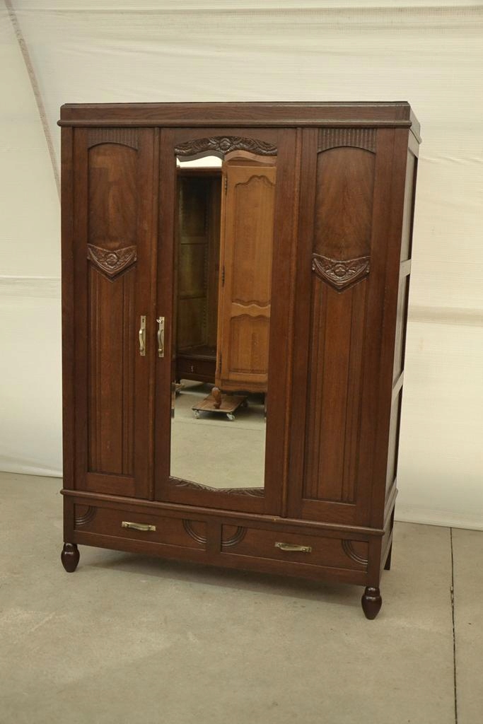 SZAFA SECESJA 2 DRZWIOWA LUSTRO