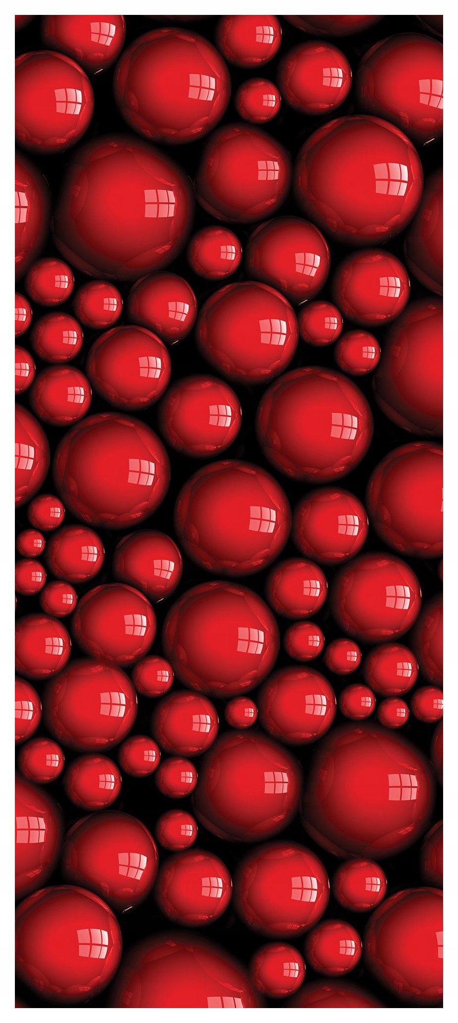 Samolepka Fototapeta Červené sféry minimalismus high-tech loft akcent 91x211