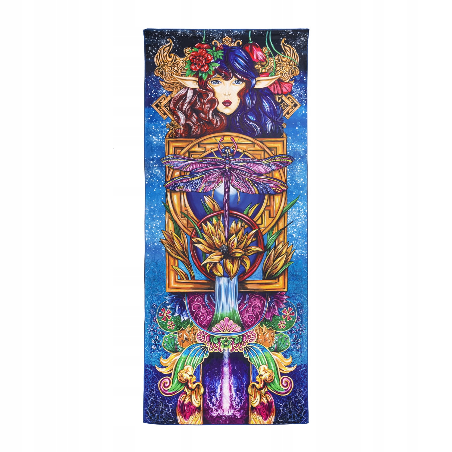 

Duży ręcznik ważka elf plażowy do jogi