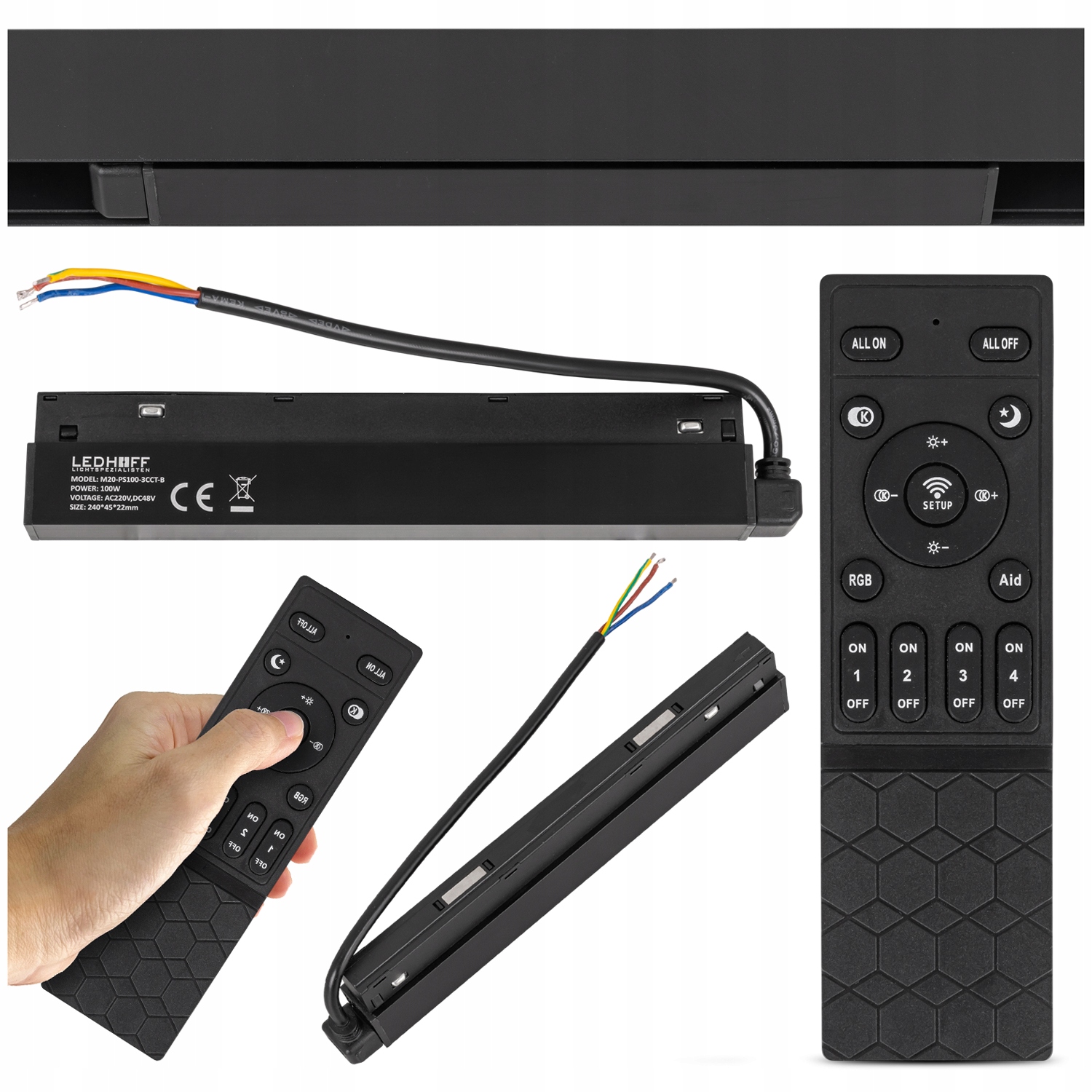 Dálkový Ovladač napájecí zdroj pro magnetické Led kolejnicové osvětlení Set 100W M20