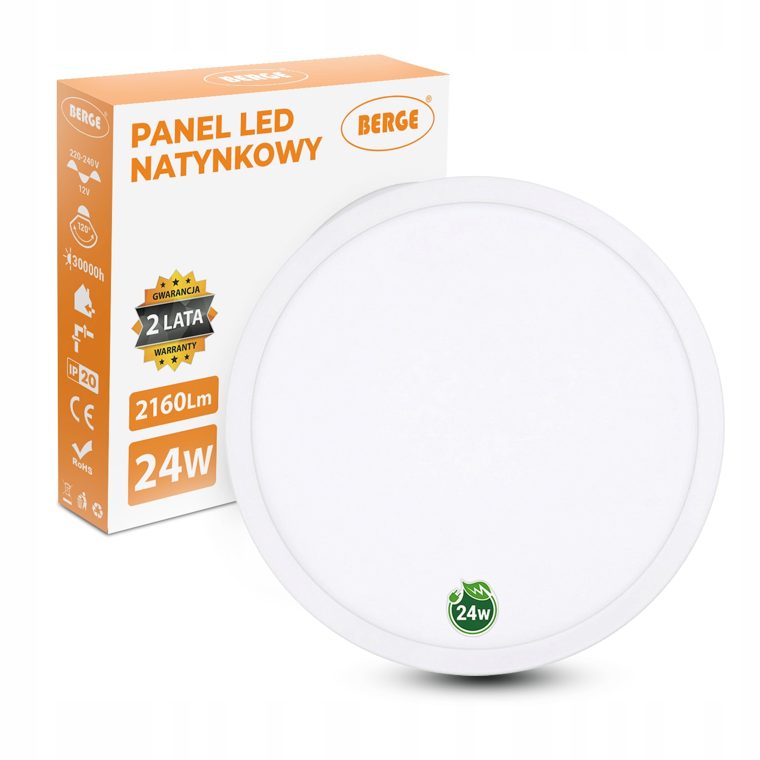

Panel Led plafon sufitowy natynkowy 24W CCD