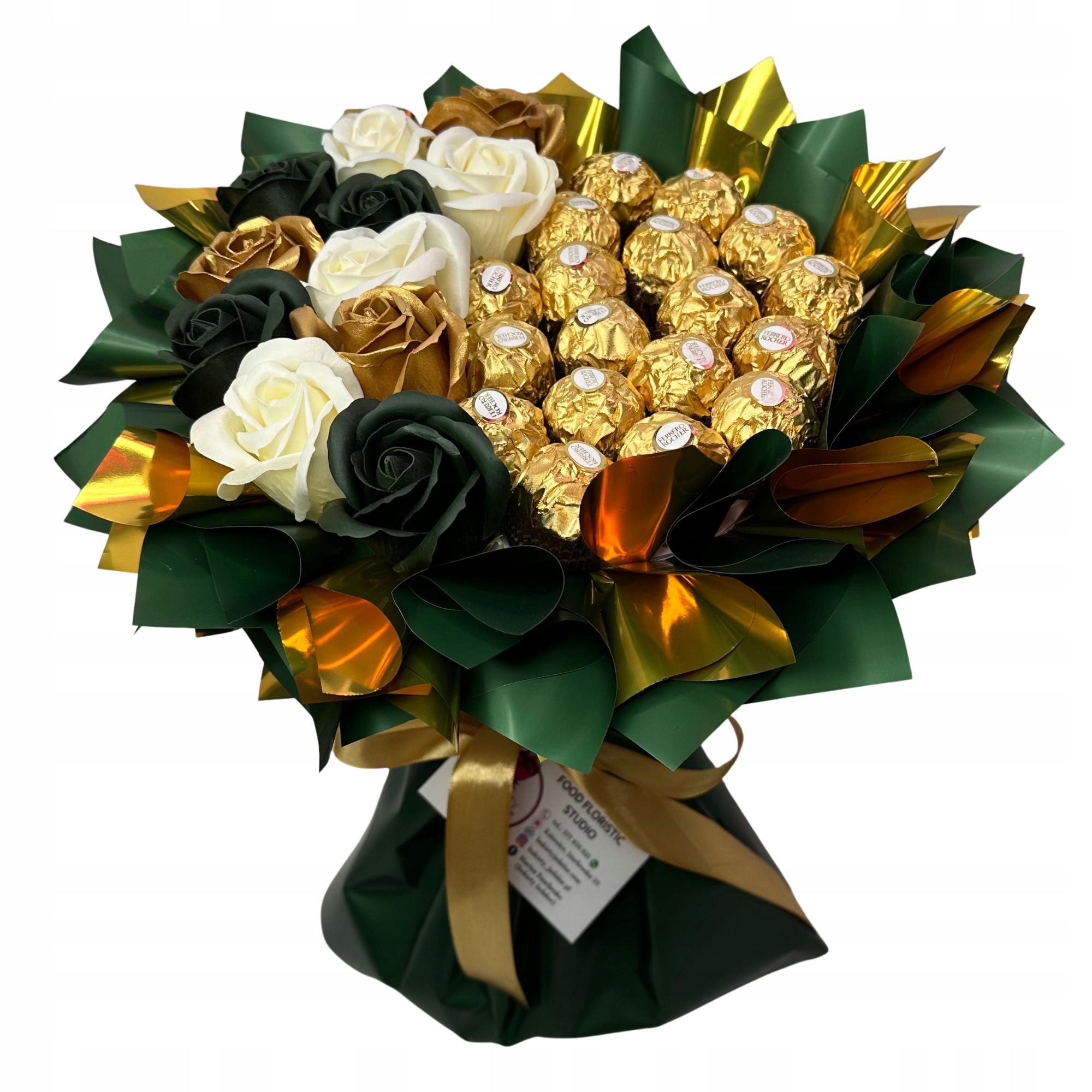 Levně Dárková Sada Kytice Sladkostí Ferrero Zelená Narozeniny Den Žen 18