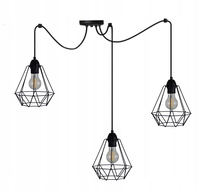 

Lampa Wisząca/sufitowa Led Loft Pająk Druciak 3D