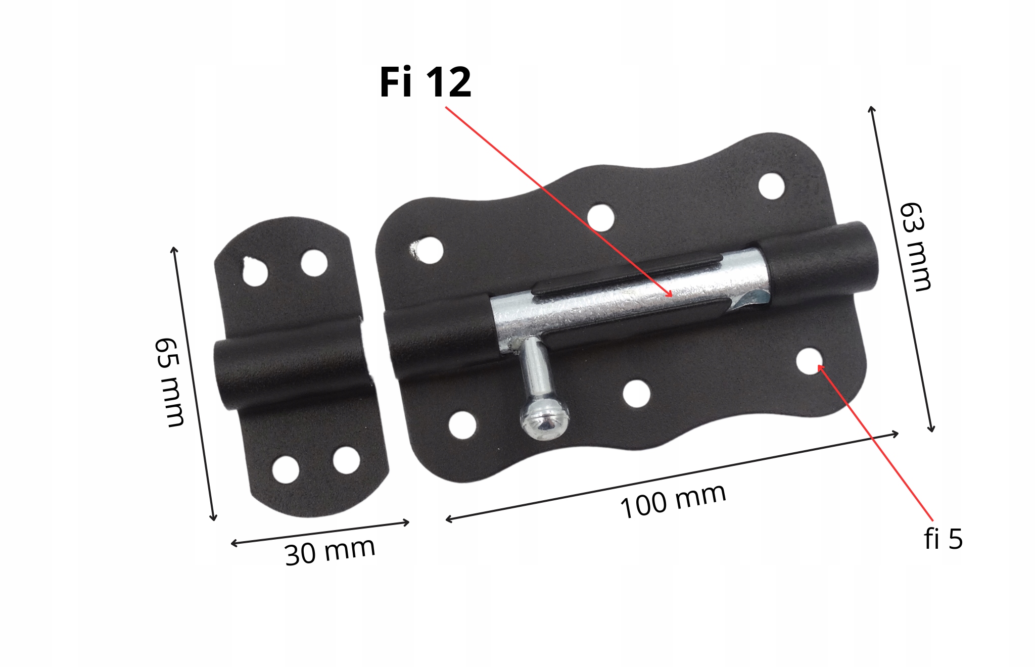 ZASUWKA UNIWERSALNA 100 MM CZARNA BLOKADA Rodzaj blokada