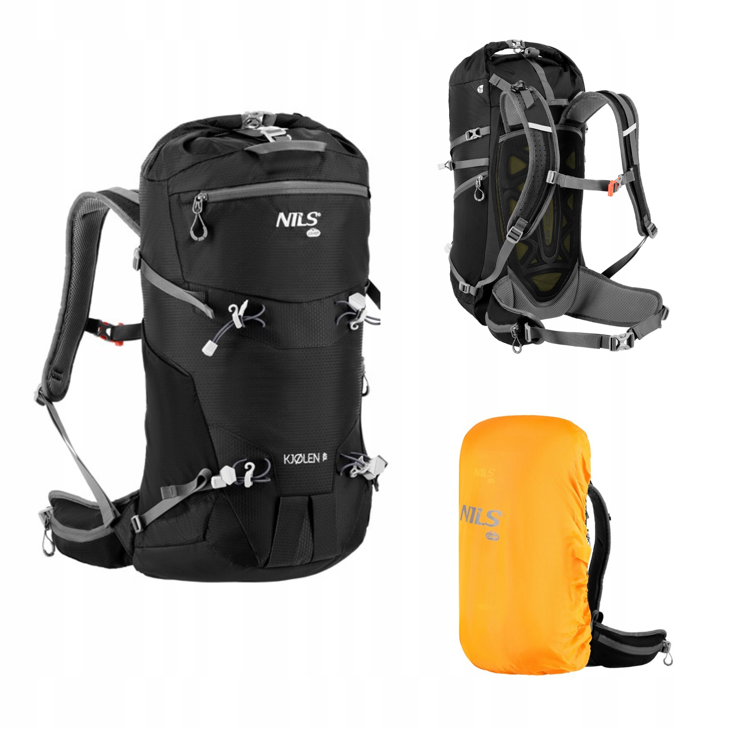 Černý Pohodlný Batoh Kjolen 40L Nils Camp